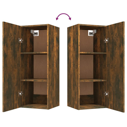 vidaXL Wandschrank Räuchereiche 34,5x34x90 cm Holzwerkstoff