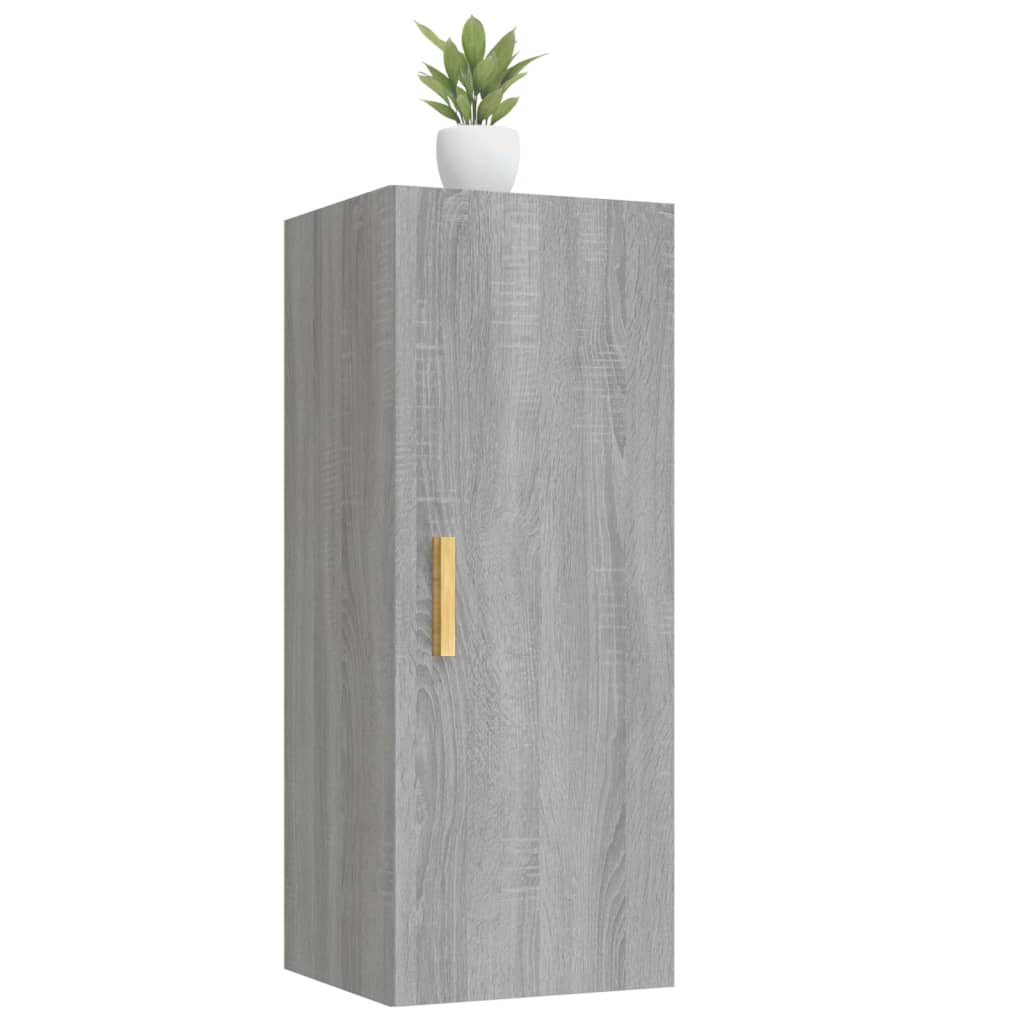 vidaXL Wandschrank Grau Sonoma 34,5x34x90 cm Holzwerkstoff