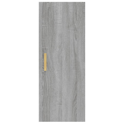 vidaXL Wandschrank Grau Sonoma 34,5x34x90 cm Holzwerkstoff