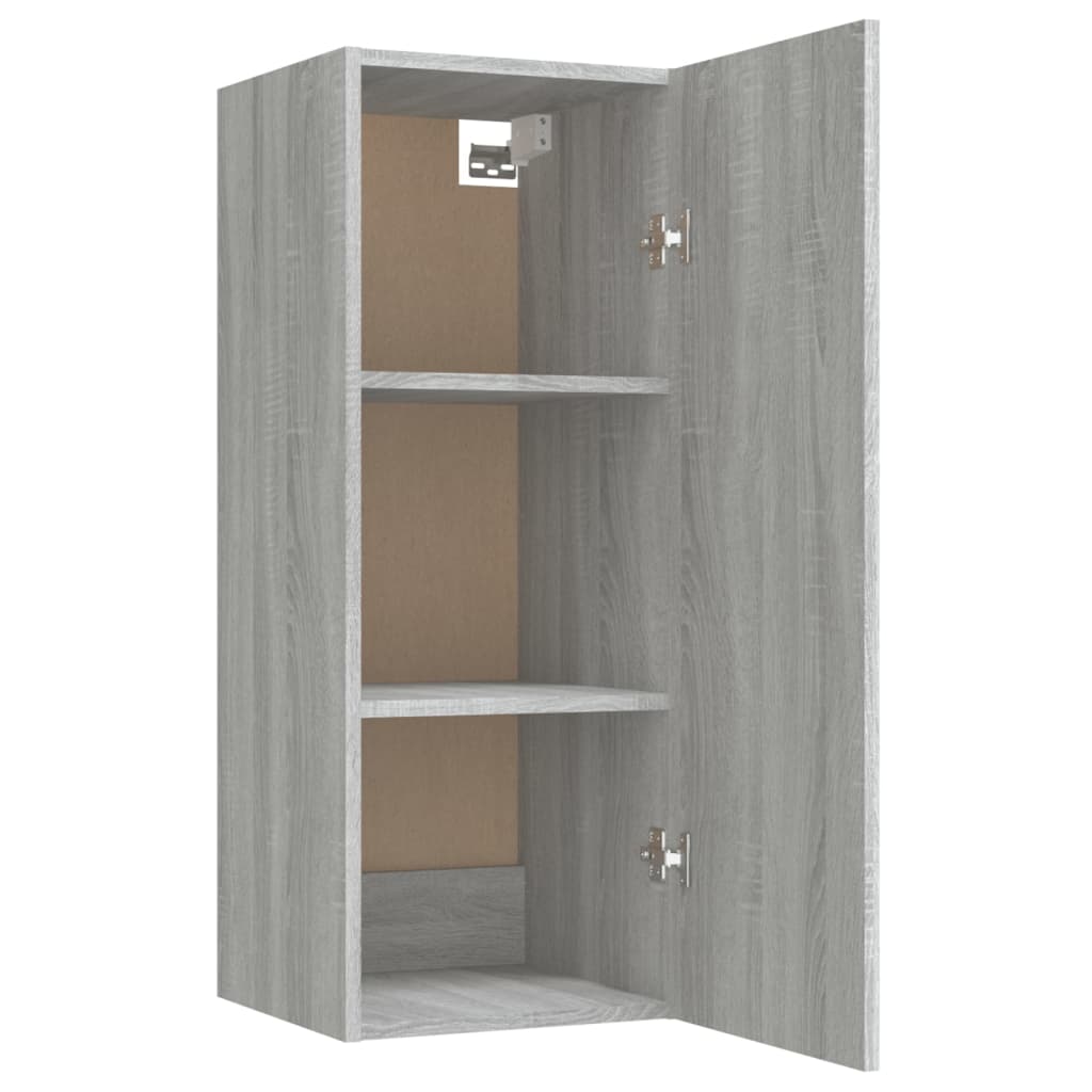 vidaXL Wandschrank Grau Sonoma 34,5x34x90 cm Holzwerkstoff