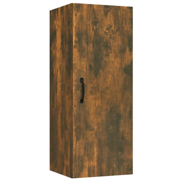 vidaXL Armoire murale chêne fumé 34,5x34x90 cm bois d'ingénierie