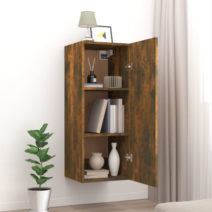 vidaXL Hängeschrank Räuchereiche 34,5x34x90 cm Holzwerkstoff