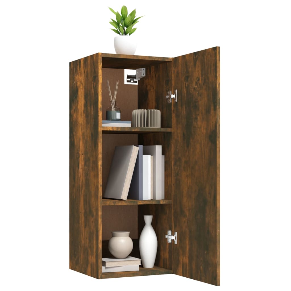 vidaXL Hängeschrank Räuchereiche 34,5x34x90 cm Holzwerkstoff