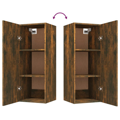 vidaXL Hängeschrank Räuchereiche 34,5x34x90 cm Holzwerkstoff