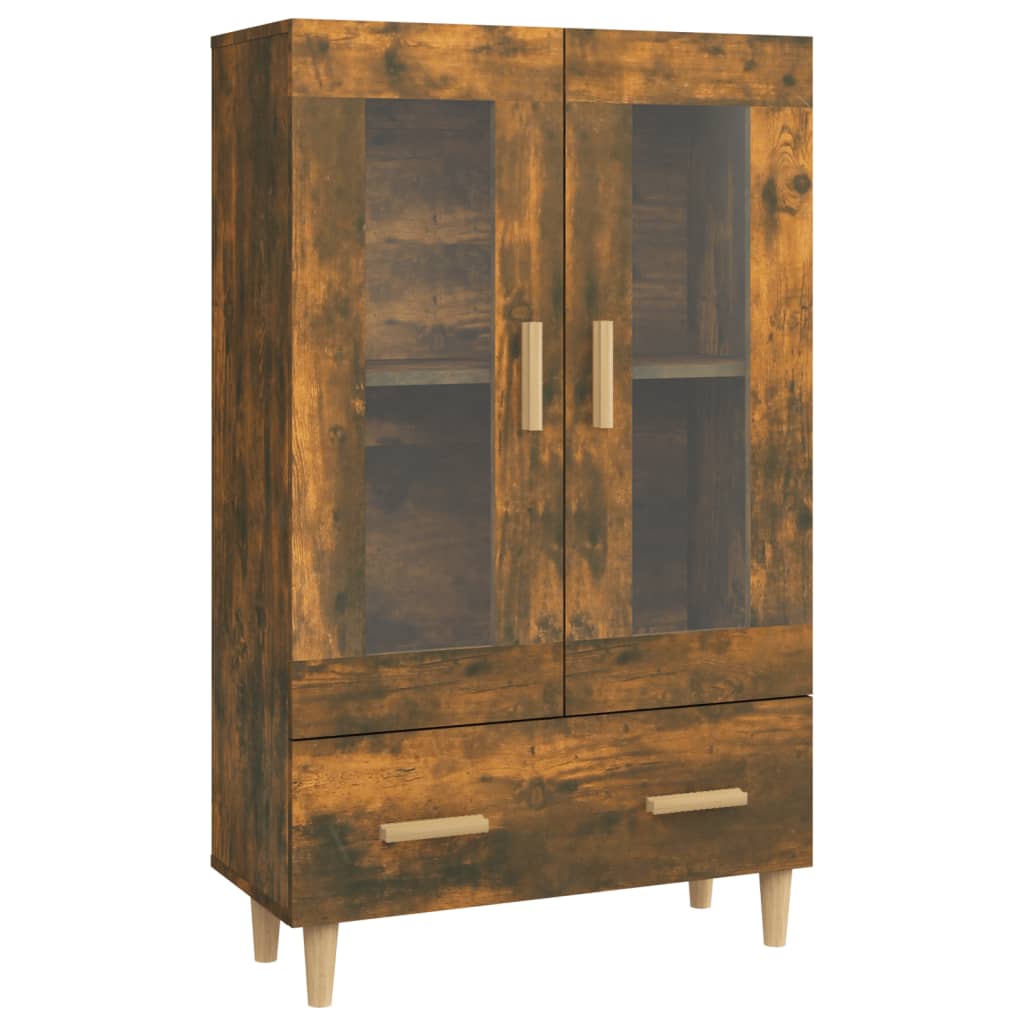 vidaXL Meuble haut chêne fumé 70x31x115 cm bois d'ingénierie
