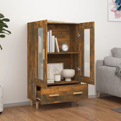 vidaXL Meuble haut chêne fumé 70x31x115 cm bois d'ingénierie