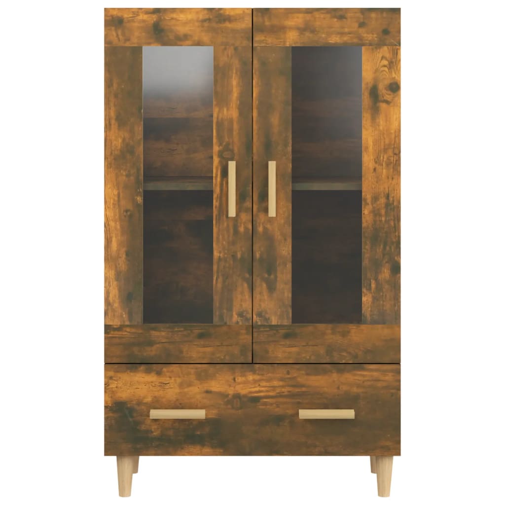 vidaXL Meuble haut chêne fumé 70x31x115 cm bois d'ingénierie