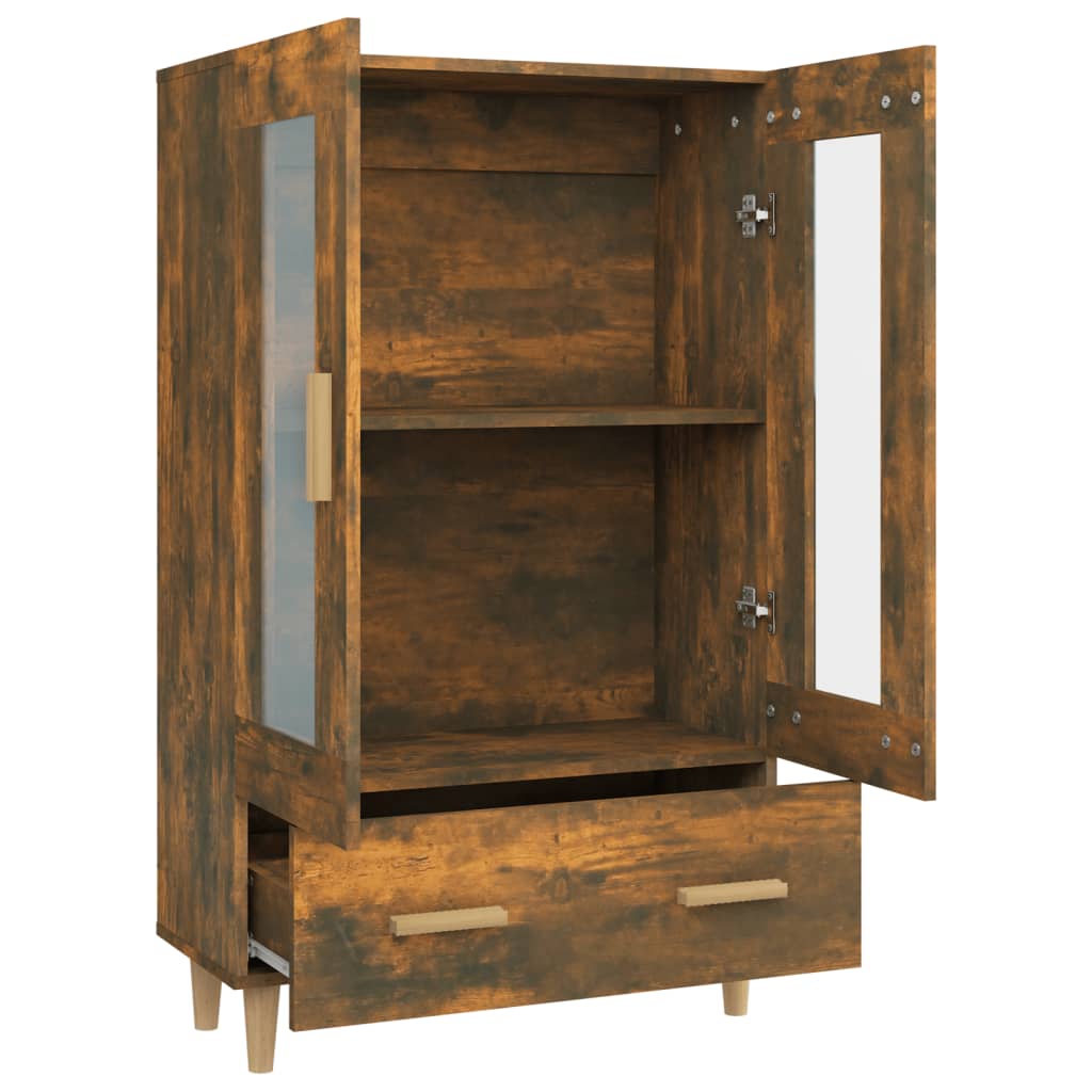 vidaXL Meuble haut chêne fumé 70x31x115 cm bois d'ingénierie