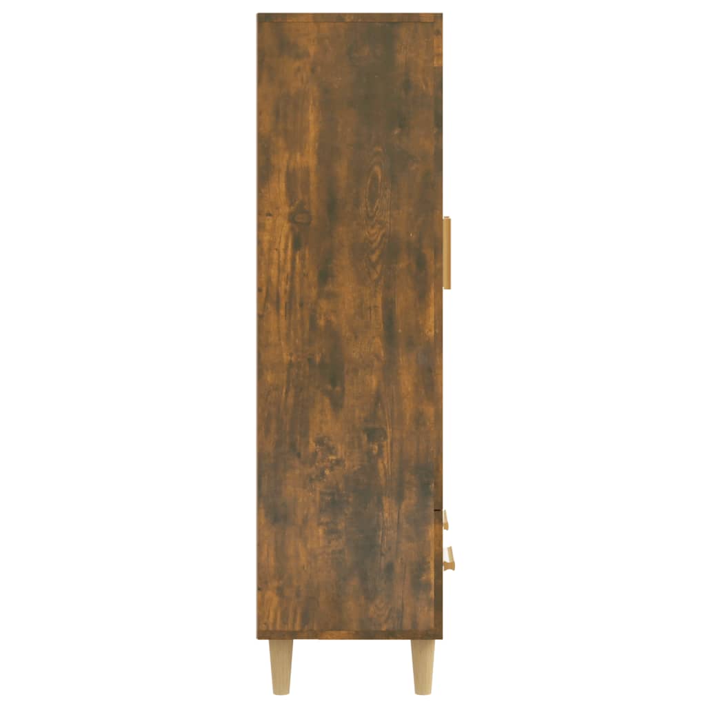 vidaXL Meuble haut chêne fumé 70x31x115 cm bois d'ingénierie