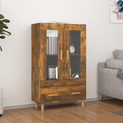 vidaXL Meuble haut chêne fumé 70x31x115 cm bois d'ingénierie