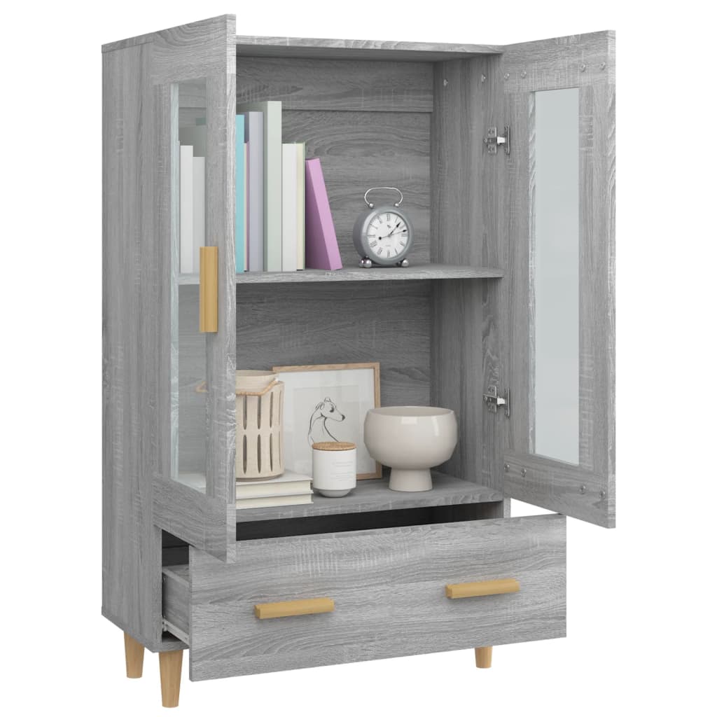 vidaXL Bahut haut gris Sonoma 70x31x115 cm en bois d'ingénierie