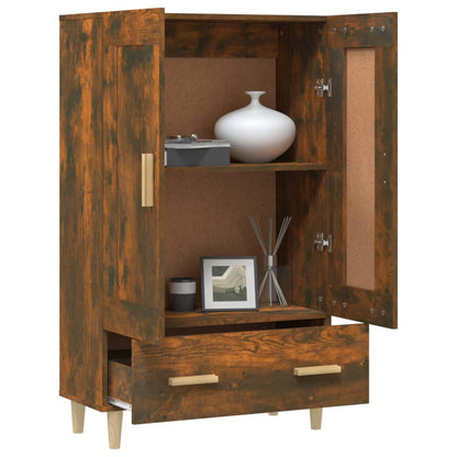 vidaXL Meuble haut chêne fumé 70x31x115 cm bois d'ingénierie