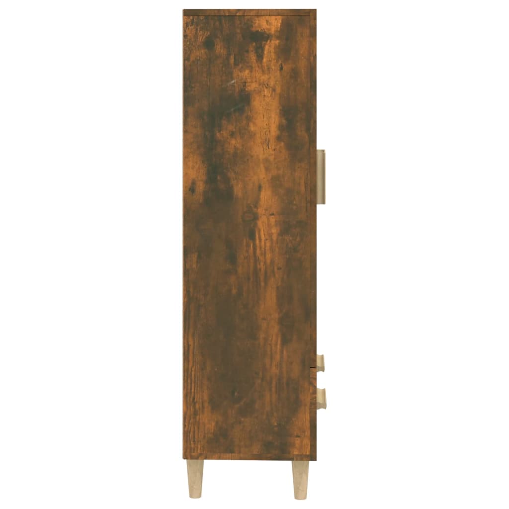 vidaXL Meuble haut chêne fumé 70x31x115 cm bois d'ingénierie