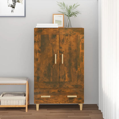 vidaXL Meuble haut chêne fumé 70x31x115 cm bois d'ingénierie