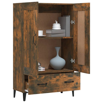 vidaXL Meuble haut chêne fumé 70x31x115 cm bois d'ingénierie