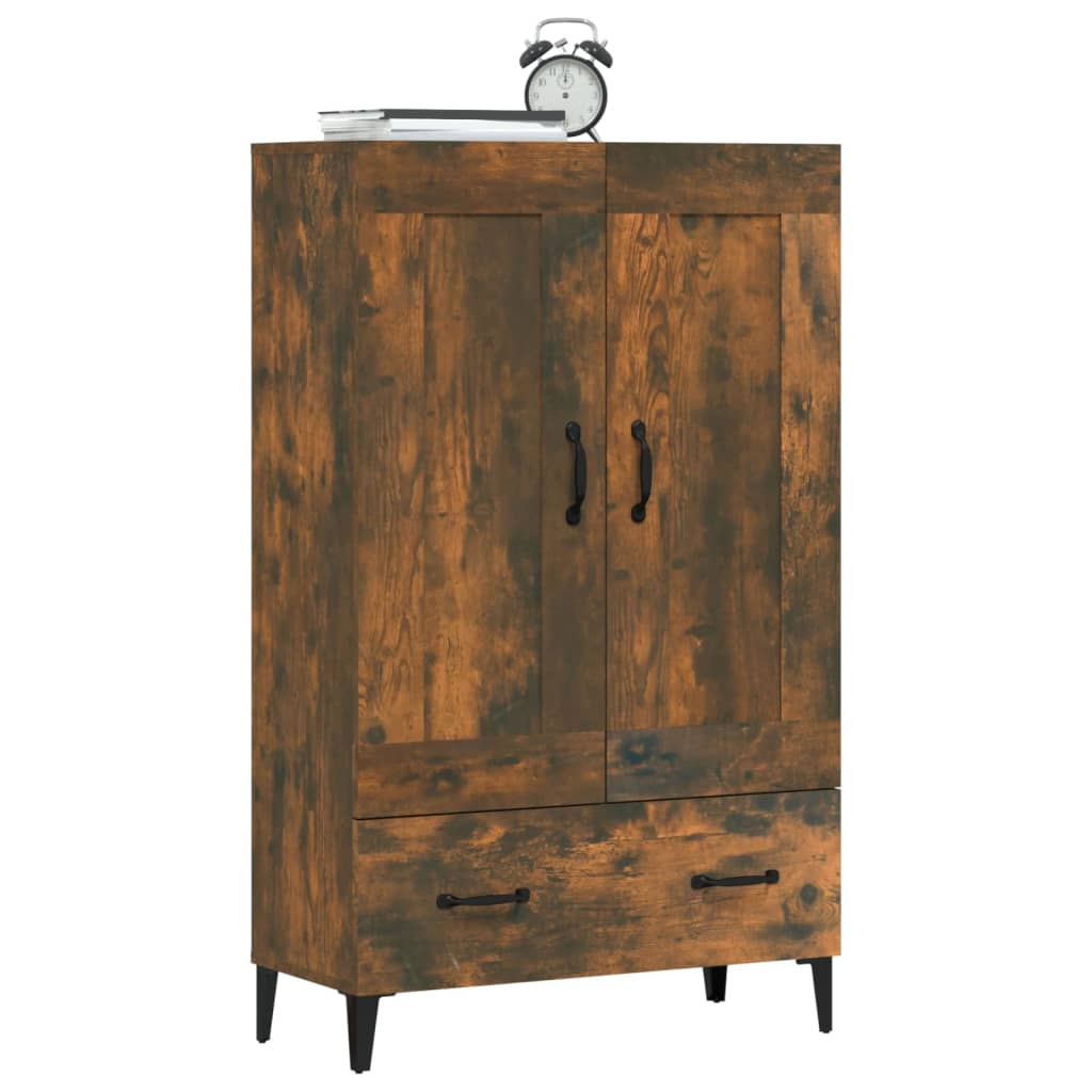vidaXL Meuble haut chêne fumé 70x31x115 cm bois d'ingénierie