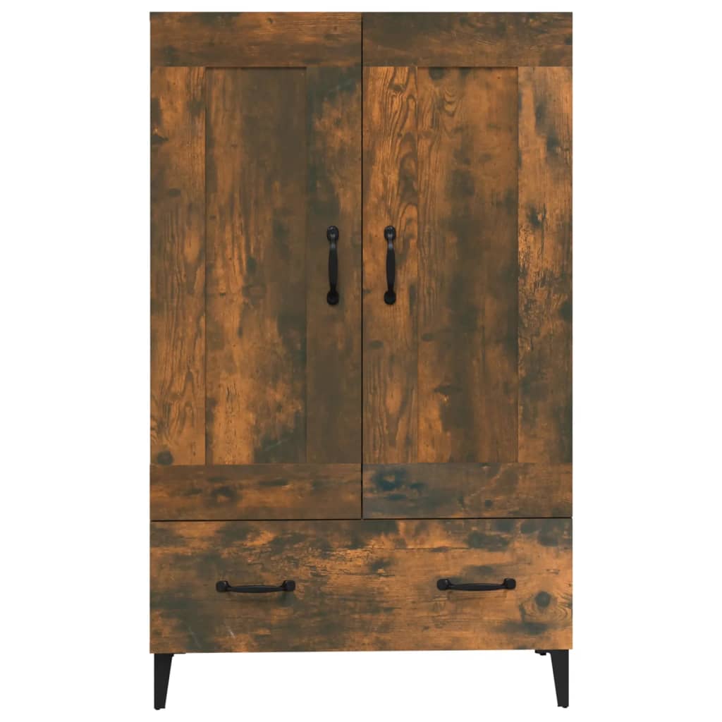 vidaXL Meuble haut chêne fumé 70x31x115 cm bois d'ingénierie