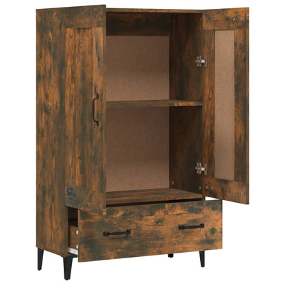 vidaXL Meuble haut chêne fumé 70x31x115 cm bois d'ingénierie