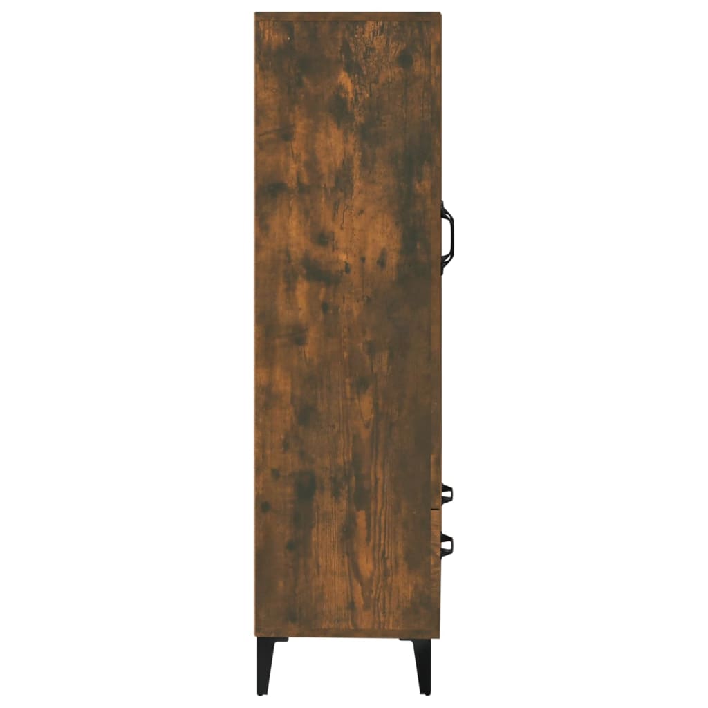 vidaXL Meuble haut chêne fumé 70x31x115 cm bois d'ingénierie