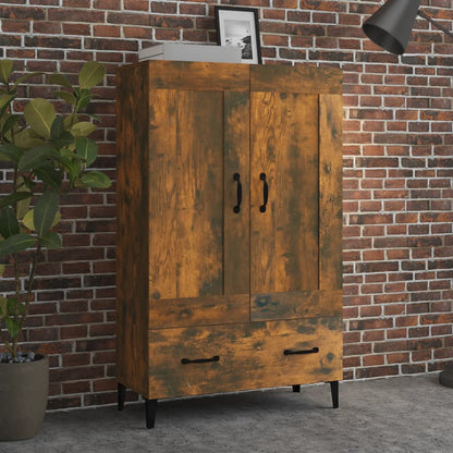 vidaXL Meuble haut chêne fumé 70x31x115 cm bois d'ingénierie