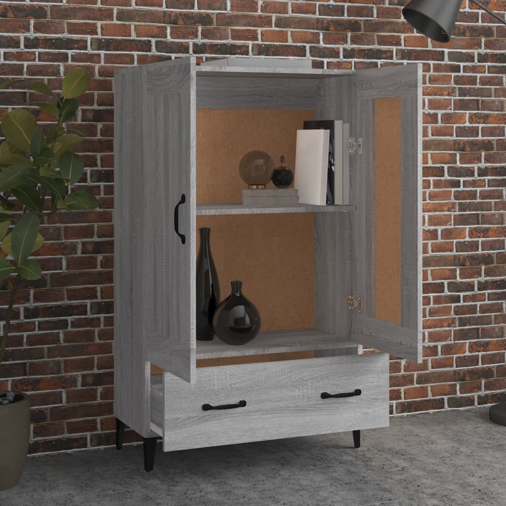 vidaXL Bahut haut gris Sonoma 70x31x115 cm en bois d'ingénierie