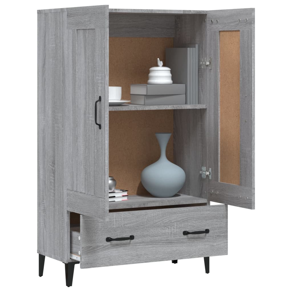 vidaXL Bahut haut gris Sonoma 70x31x115 cm en bois d'ingénierie