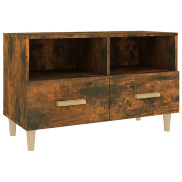 Meuble TV vidaXL chêne fumé 80x36x50 cm aggloméré