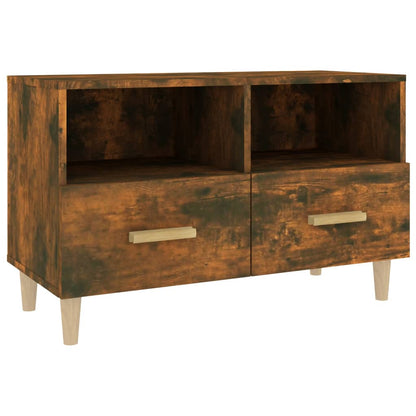 Meuble TV vidaXL chêne fumé 80x36x50 cm aggloméré