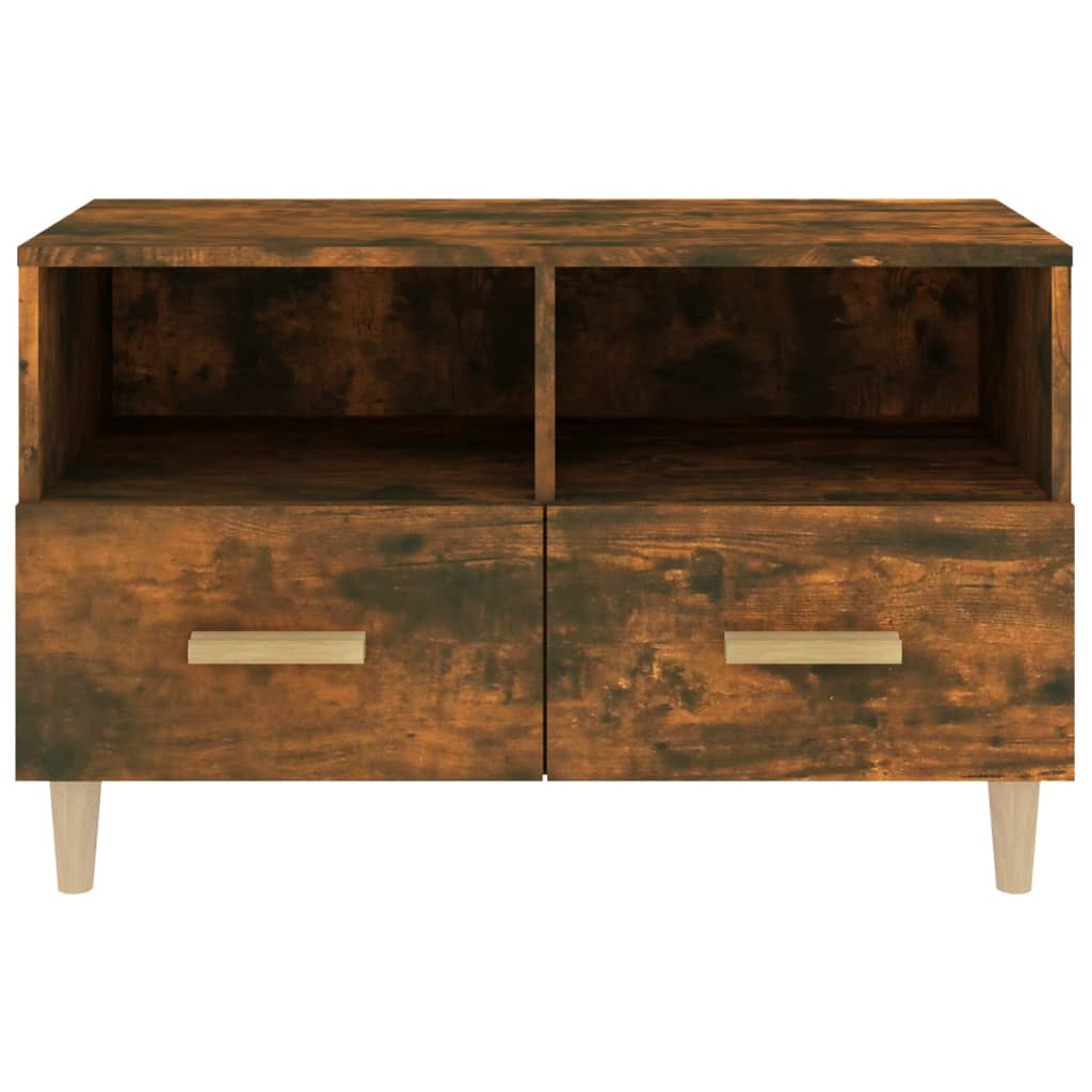 Meuble TV vidaXL chêne fumé 80x36x50 cm aggloméré