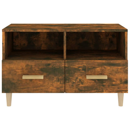 Meuble TV vidaXL chêne fumé 80x36x50 cm aggloméré