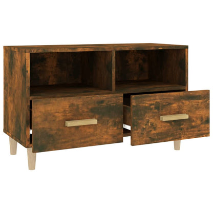 Meuble TV vidaXL chêne fumé 80x36x50 cm aggloméré