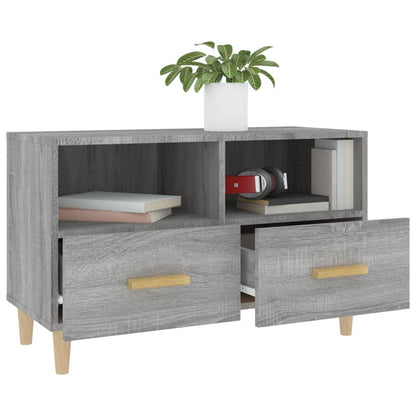 vidaXL TV-Schrank Grau Sonoma 80x36x50 cm Holzwerkstoff