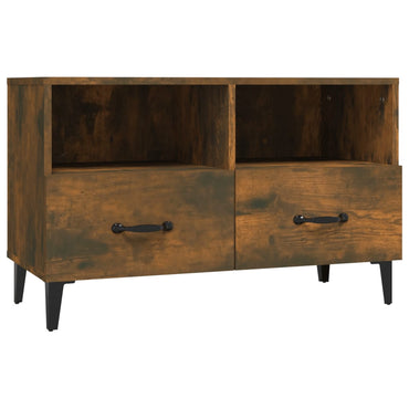 Meuble TV vidaXL chêne fumé 80x36x50 cm aggloméré