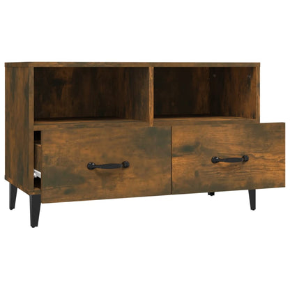 Meuble TV vidaXL chêne fumé 80x36x50 cm aggloméré
