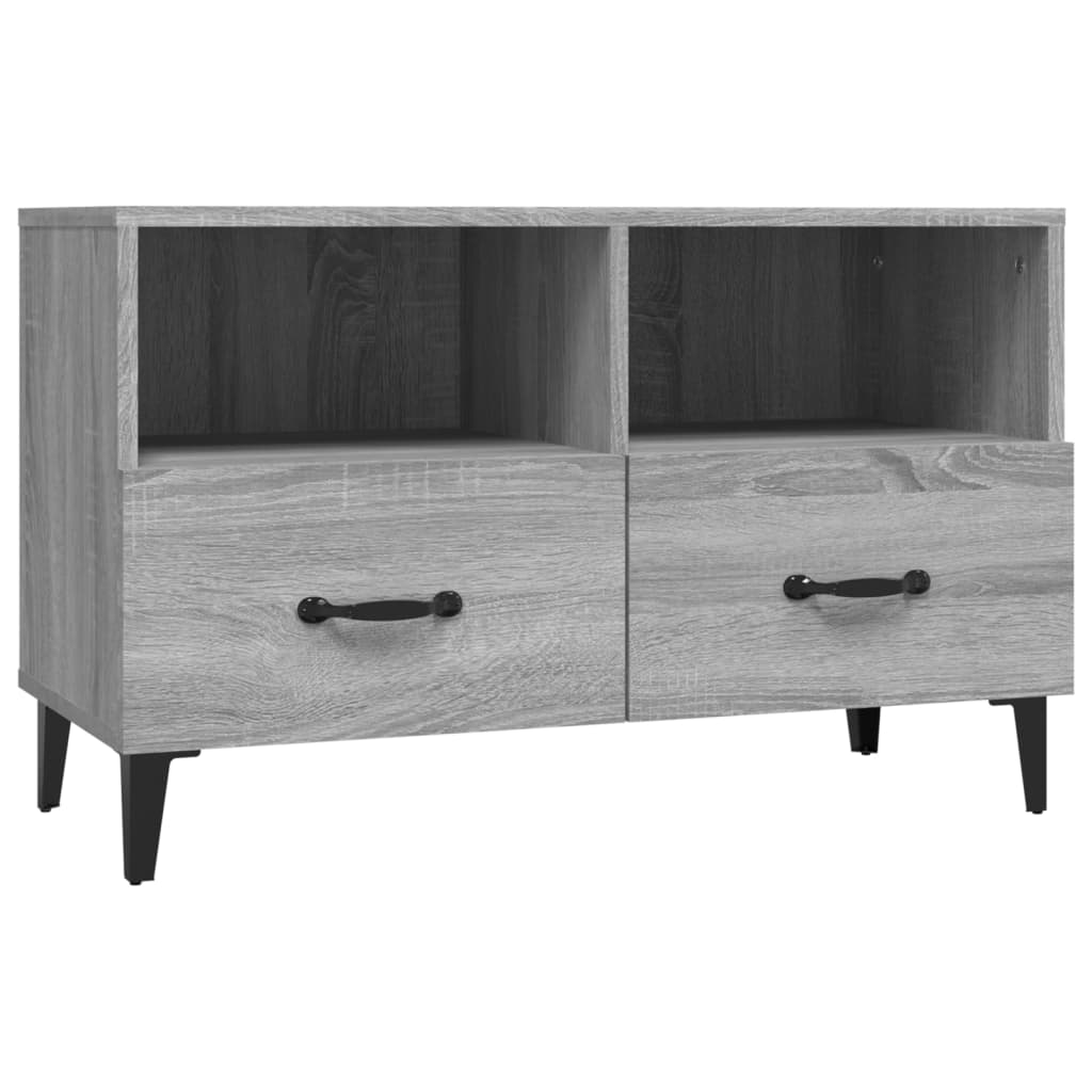 vidaXL Meuble TV Gris Sonoma 80x36x50 cm Bois d'ingénierie