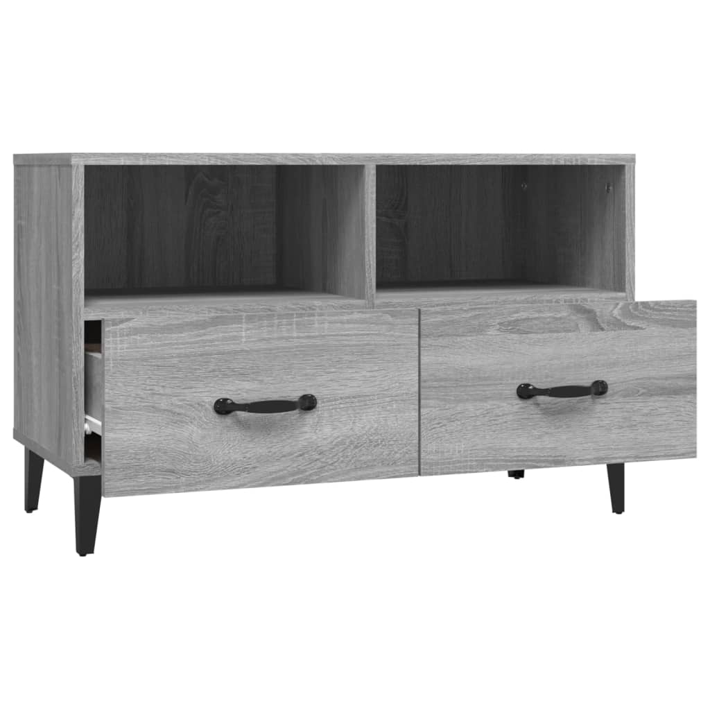 vidaXL Meuble TV Gris Sonoma 80x36x50 cm Bois d'ingénierie