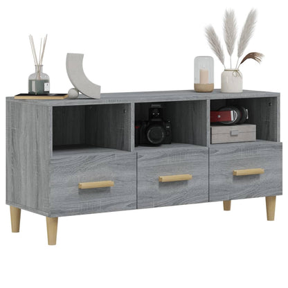 vidaXL Meuble TV gris Sonoma 102x36x50 cm en bois d'ingénierie