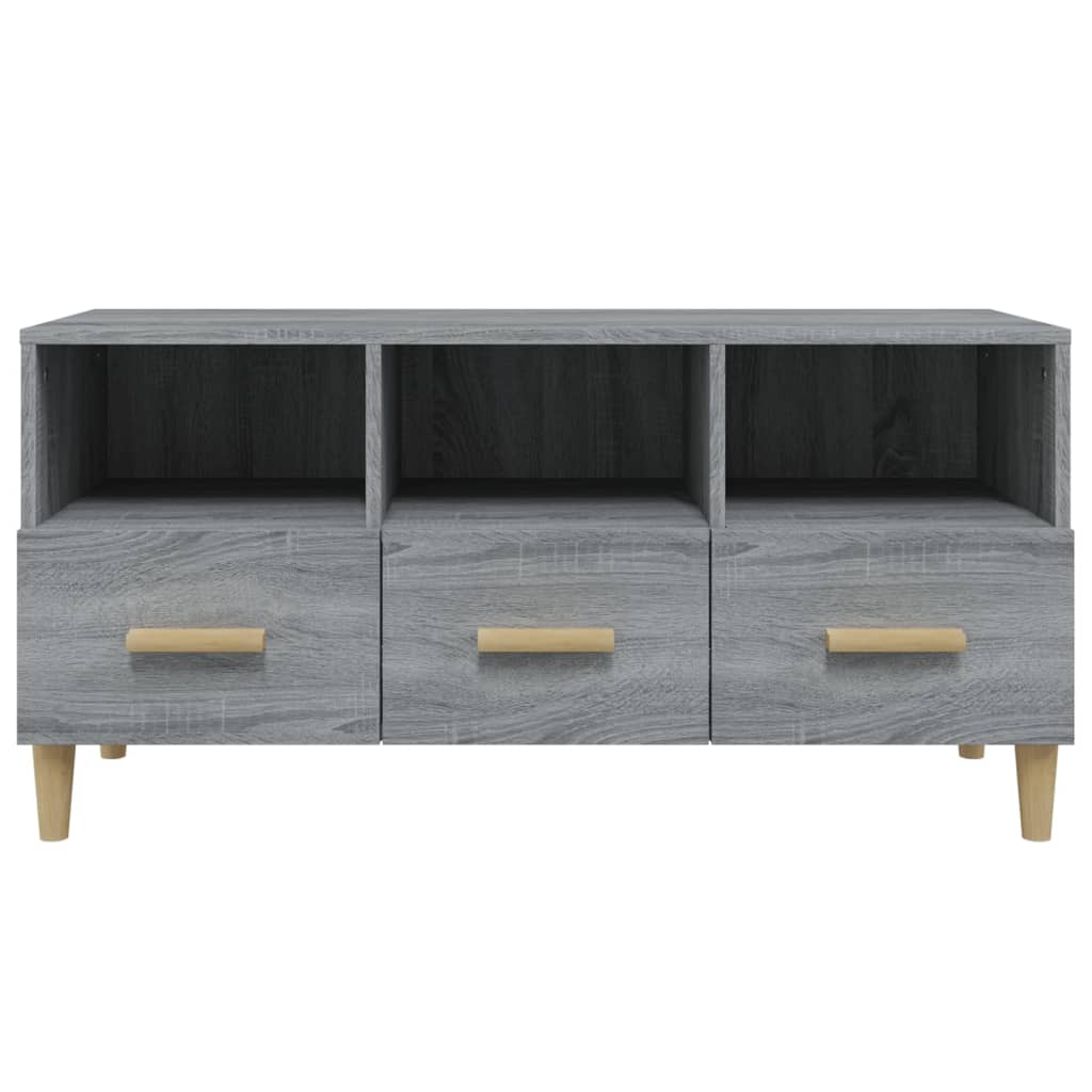 vidaXL Meuble TV gris Sonoma 102x36x50 cm en bois d'ingénierie