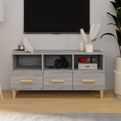 vidaXL Meuble TV gris Sonoma 102x36x50 cm en bois d'ingénierie
