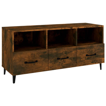 vidaXL Meuble TV chêne fumé 102x35x50 cm Aggloméré