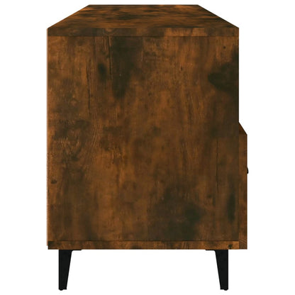 vidaXL Meuble TV chêne fumé 102x35x50 cm Aggloméré