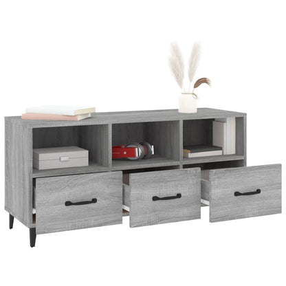 vidaXL Meuble TV gris Sonoma 102x35x50 cm Aggloméré