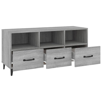 vidaXL Meuble TV gris Sonoma 102x35x50 cm Aggloméré