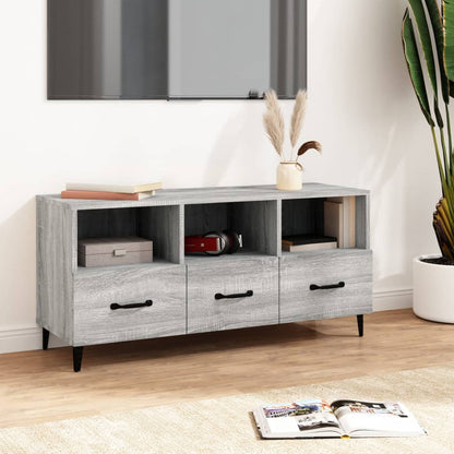 vidaXL Meuble TV gris Sonoma 102x35x50 cm Aggloméré