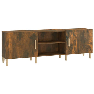 vidaXL Meuble TV chêne fumé 150x30x50 cm Aggloméré