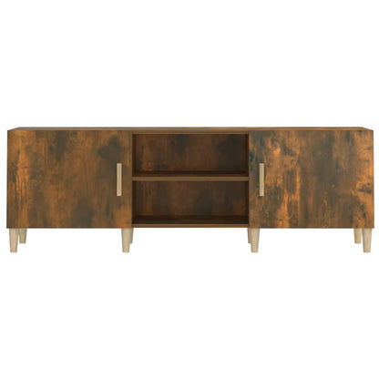 vidaXL Meuble TV chêne fumé 150x30x50 cm Aggloméré