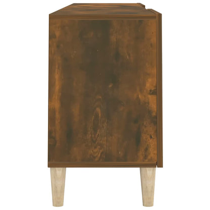 vidaXL Meuble TV chêne fumé 150x30x50 cm Aggloméré