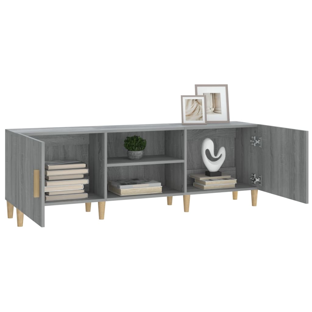 vidaXL Meuble TV Gris Sonoma 150x30x50 cm Aggloméré