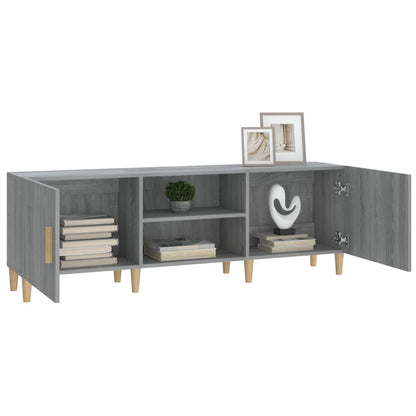 vidaXL Meuble TV Gris Sonoma 150x30x50 cm Aggloméré