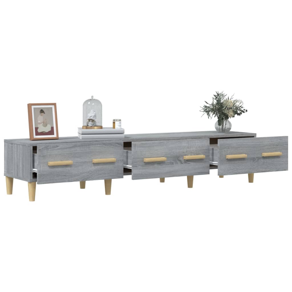 vidaXL Meuble TV Gris Sonoma 150x34,5x30 cm Aggloméré
